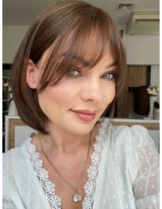 RINA MS 30 CM"S"-PERUKA Z  WŁOSÓW NATURALNYCH Z GRZYWKĄ