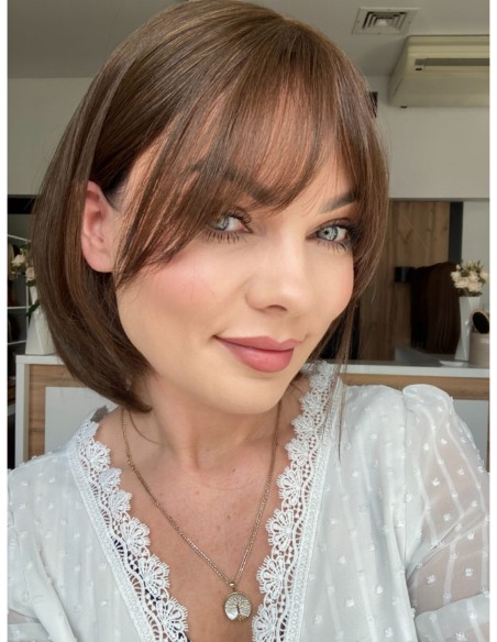 RINA MS 30 CM"S"-PERUKA Z  WŁOSÓW NATURALNYCH Z GRZYWKĄ