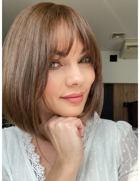 RINA MS 30 CM"S"-PERUKA Z  WŁOSÓW NATURALNYCH Z GRZYWKĄ