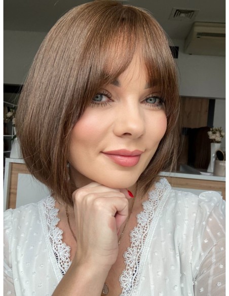 RINA MS 30 CM"S"-PERUKA Z  WŁOSÓW NATURALNYCH Z GRZYWKĄ