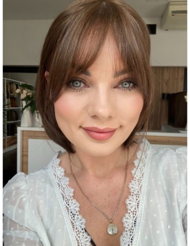 RINA MS 30 CM"S"-PERUKA Z  WŁOSÓW NATURALNYCH Z GRZYWKĄ