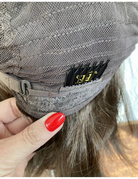 RINA MS 30 CM"S"-PERUKA Z  WŁOSÓW NATURALNYCH Z GRZYWKĄ