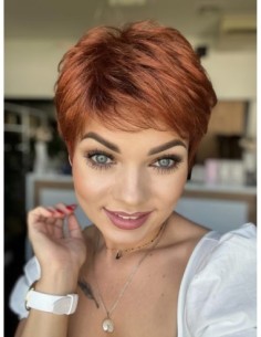 Joan Redcopper-Peruka z włosów syntetycznych NAH