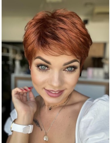 Joan Redcopper-Peruka z włosów syntetycznych NAH