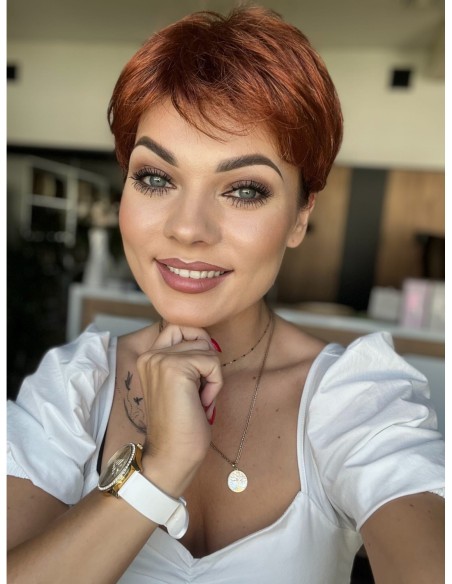 Joan Redcopper-Peruka z włosów syntetycznych NAH