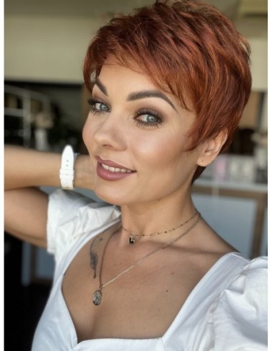 Joan Redcopper-Peruka z włosów syntetycznych NAH