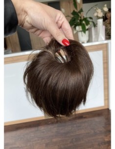 Gumka z włosów naturalnych  średni brąz  K4