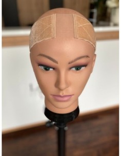 Opaska welurowa pod perukę-beżowa