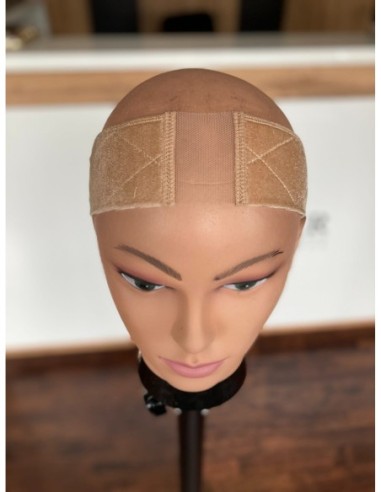 Opaska welurowa pod perukę-beżowa