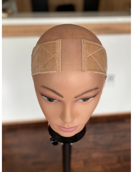 Opaska welurowa pod perukę-beżowa