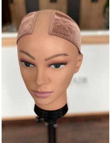 Opaska welurowa pod perukę-jasny brąz