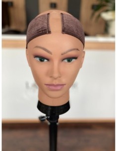 Opaska welurowa pod perukę-ciemny brąz