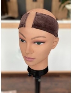 Opaska welurowa pod perukę-ciemny brąz 2