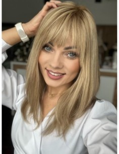 "MEGAN 608 "40-45 PERUKA Z WŁOSÓW NATURALNYCH  Z GRZYWKĄ