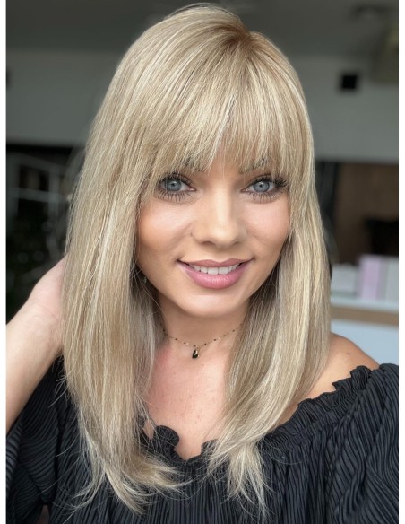 "MEGAN 608 "40-45 PERUKA Z WŁOSÓW NATURALNYCH  Z GRZYWKĄ