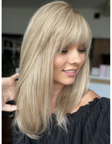 "MEGAN 608 "40-45 PERUKA Z WŁOSÓW NATURALNYCH  Z GRZYWKĄ