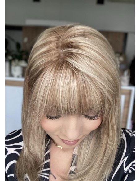 "MEGAN 608 "40-45 PERUKA Z WŁOSÓW NATURALNYCH  Z GRZYWKĄ