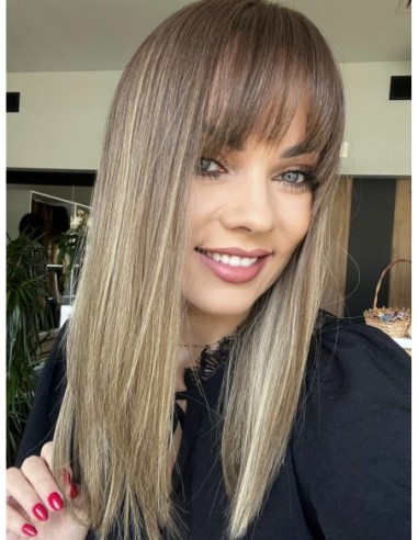 GABI Z GRZYWKĄ 40-45 CM-TOPPER Z WŁOSÓW NATURALNYCH-PREMIUM