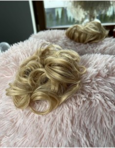 Gumka z włosów naturalnych ciepły jasny blond 2