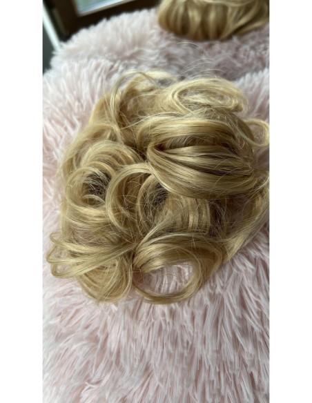 Gumka z włosów naturalnych ciepły jasny blond