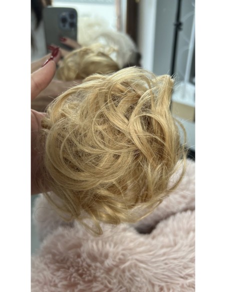 Gumka z włosów naturalnych ciepły jasny blond