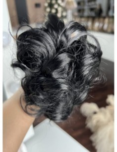 Gumka z włosów naturalnych kruczo-czarny 2