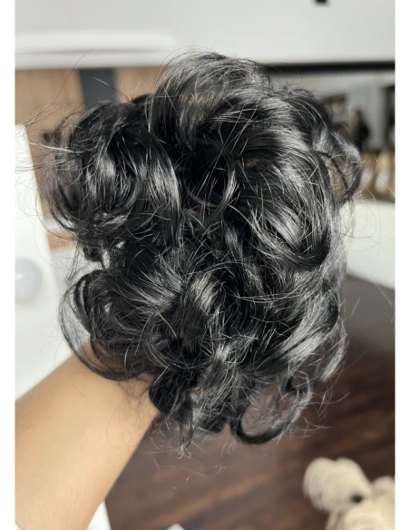 Gumka z włosów naturalnych kruczo-czarny