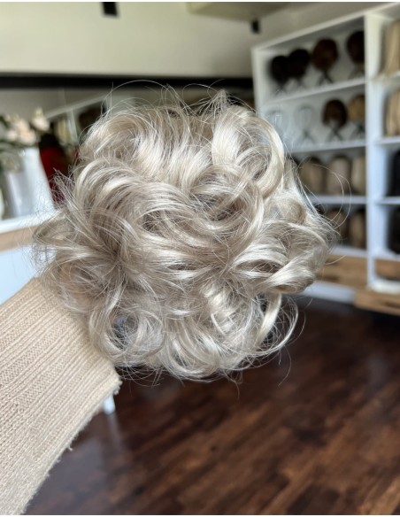 Gumka z włosów naturalnych chłodny silver