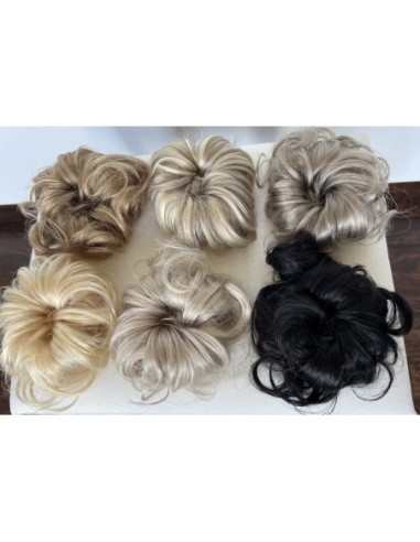 Gumka z włosów naturalnych chłodny silver