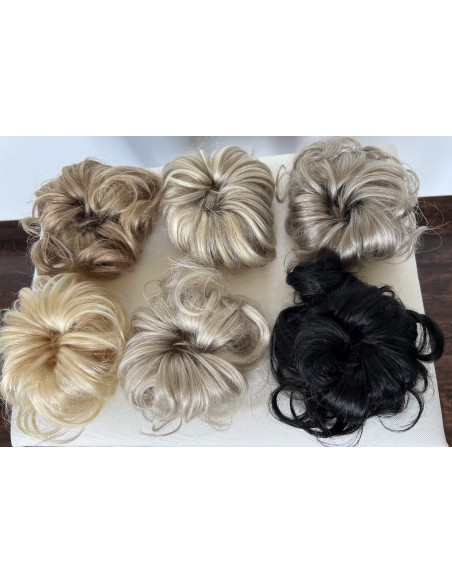 Gumka z włosów naturalnych chłodny silver