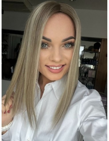 SELENE 8C 40CM  -TOPPER Z WŁOSÓW NATURALNYCH