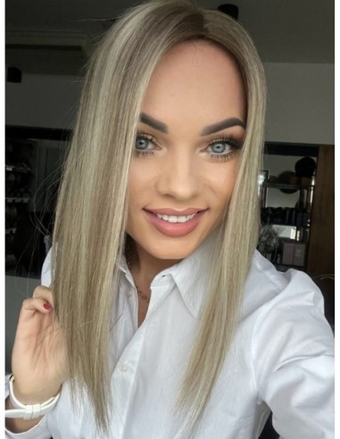 SELENE 8C 40CM  -TOPPER Z WŁOSÓW NATURALNYCH