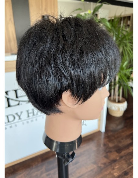 Mona-Krótka peruka z włosów naturalnych