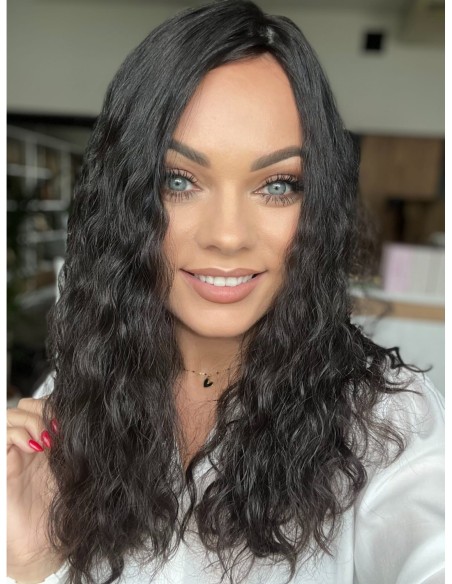 INA 45" TOPPER Z WŁOSÓW NATURALNYCH  KRĘCONYCH