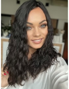 INA 45" TOPPER Z WŁOSÓW NATURALNYCH  KRĘCONYCH 2