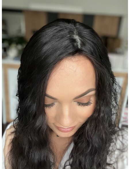 INA 45" TOPPER Z WŁOSÓW NATURALNYCH  KRĘCONYCH