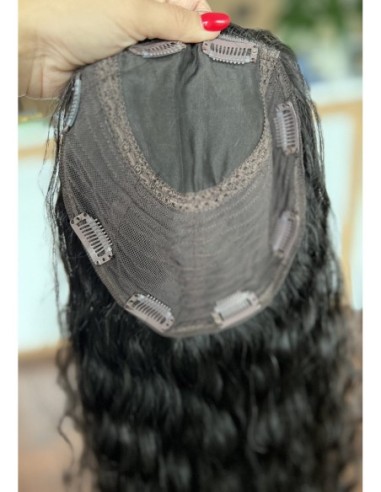 INA 45" TOPPER Z WŁOSÓW NATURALNYCH  KRĘCONYCH