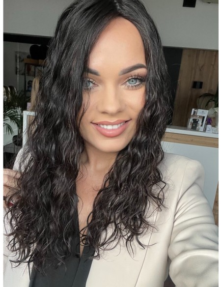 NILA 45" TOPPER Z WŁOSÓW NATURALNYCH  KRĘCONYCH