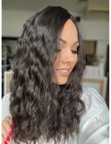 NILA 45" TOPPER Z WŁOSÓW NATURALNYCH  KRĘCONYCH