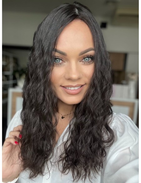 NILA 45" TOPPER Z WŁOSÓW NATURALNYCH  KRĘCONYCH