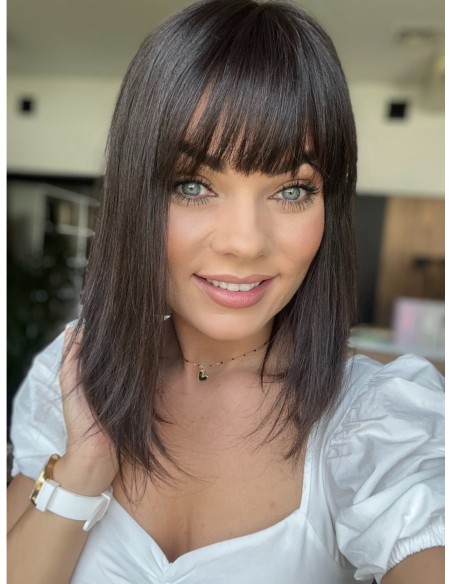 "JONI-35 1BGP" TOPPER Z WŁOSÓW NATURALNYCH Z GRZYWKĄ