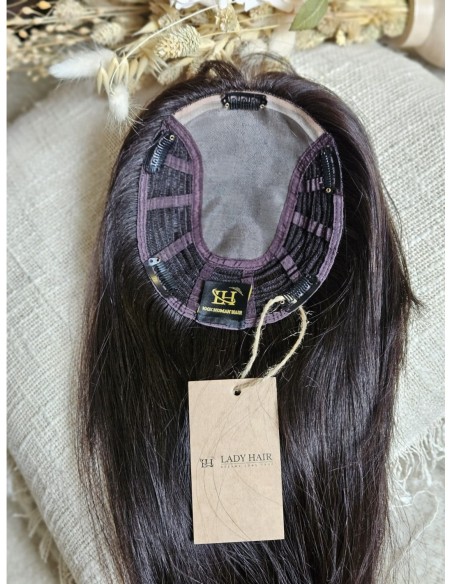 "JONI-35 1BGP" TOPPER Z WŁOSÓW NATURALNYCH Z GRZYWKĄ