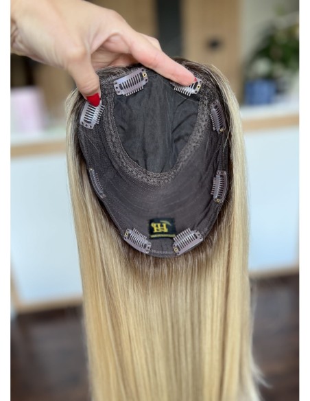 "ANIA  45-50 PREMIUM"-TOPPER Z WŁOSÓW NATURALNYCH