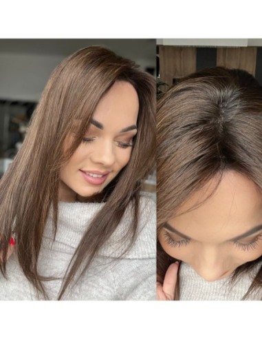 SELENE B10-45CM -TOPPER Z WŁOSÓW NATURALNYCH