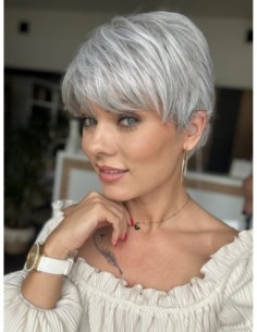 Izar Salt Pepper -Peruka z włosów syntetycznych NAH 2