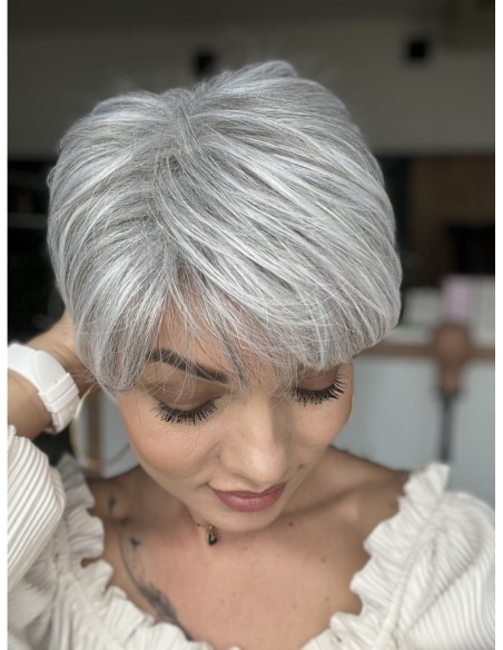 Izar Salt Pepper -Peruka z włosów syntetycznych NAH