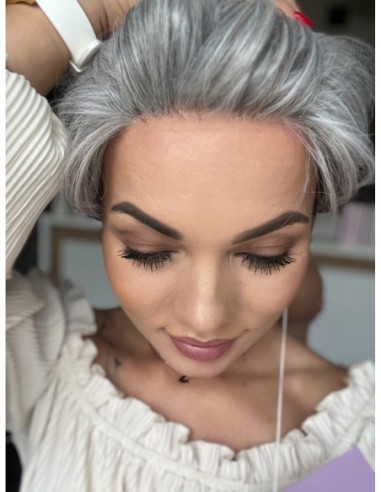 Izar Salt Pepper -Peruka z włosów syntetycznych NAH