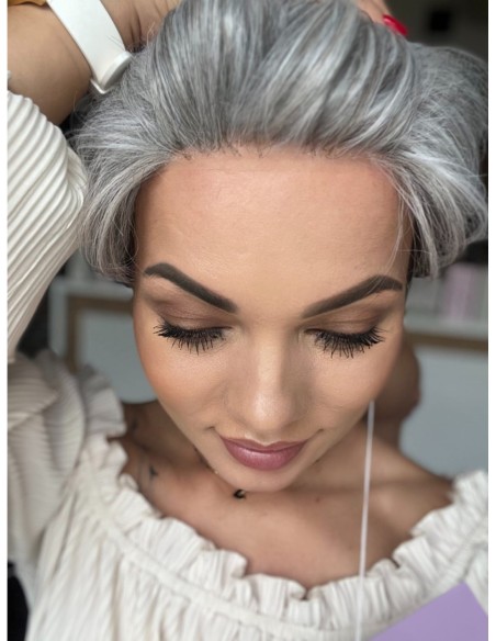 Izar Salt Pepper -Peruka z włosów syntetycznych NAH