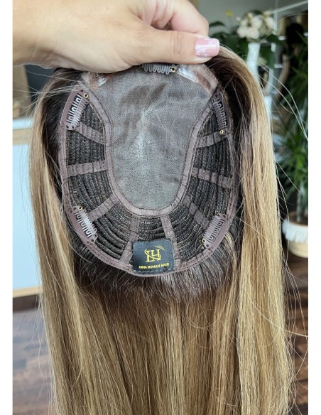 "JONI-35 KM ll Z GRZYWKĄ  " TOPPER Z WŁOSÓW NATURALNYCH