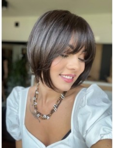 Ina 25cm silk top z grzywką -topper z włosów naturalnych 2